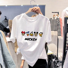 Load image into Gallery viewer, White Cartoon Print Tshirt Women Loose Sweet Cute Summer Shirts Short Sleeve Harajuku Casual Plus Size Tops Hot Sale Tee Shirts
