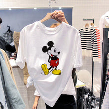 Load image into Gallery viewer, White Cartoon Print Tshirt Women Loose Sweet Cute Summer Shirts Short Sleeve Harajuku Casual Plus Size Tops Hot Sale Tee Shirts