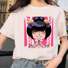 Load image into Gallery viewer, LUSLOS Kawaii Girl Print T Shirt Women Tshirt Summer Short Sleeve Casual White Tee Shirts Streetwear Femme Graphic Tees ForWomen