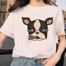 Load image into Gallery viewer, LUSLOS Kawaii Girl Print T Shirt Women Tshirt Summer Short Sleeve Casual White Tee Shirts Streetwear Femme Graphic Tees ForWomen