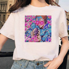 Load image into Gallery viewer, LUSLOS Kawaii Girl Print T Shirt Women Tshirt Summer Short Sleeve Casual White Tee Shirts Streetwear Femme Graphic Tees ForWomen