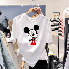 Load image into Gallery viewer, White Cartoon Print Tshirt Women Loose Sweet Cute Summer Shirts Short Sleeve Harajuku Casual Plus Size Tops Hot Sale Tee Shirts
