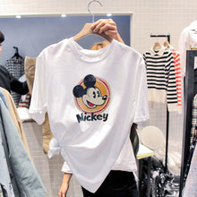 Load image into Gallery viewer, White Cartoon Print Tshirt Women Loose Sweet Cute Summer Shirts Short Sleeve Harajuku Casual Plus Size Tops Hot Sale Tee Shirts
