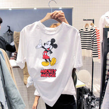 Load image into Gallery viewer, White Cartoon Print Tshirt Women Loose Sweet Cute Summer Shirts Short Sleeve Harajuku Casual Plus Size Tops Hot Sale Tee Shirts
