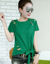Load image into Gallery viewer, Tops fuchsia T Shirt Women Short Sleeve Tshirt Women   burgundy
