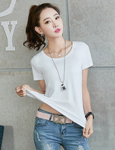 Load image into Gallery viewer, Tops fuchsia T Shirt Women Short Sleeve Tshirt Women   burgundy

