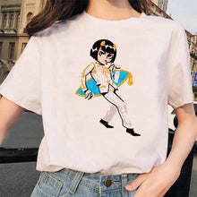 Load image into Gallery viewer, LUSLOS Kawaii Girl Print T Shirt Women Tshirt Summer Short Sleeve Casual White Tee Shirts Streetwear Femme Graphic Tees ForWomen
