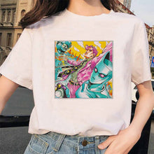 Load image into Gallery viewer, LUSLOS Kawaii Girl Print T Shirt Women Tshirt Summer Short Sleeve Casual White Tee Shirts Streetwear Femme Graphic Tees ForWomen
