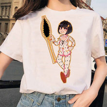 Load image into Gallery viewer, LUSLOS Kawaii Girl Print T Shirt Women Tshirt Summer Short Sleeve Casual White Tee Shirts Streetwear Femme Graphic Tees ForWomen

