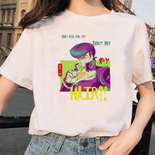 Load image into Gallery viewer, LUSLOS Kawaii Girl Print T Shirt Women Tshirt Summer Short Sleeve Casual White Tee Shirts Streetwear Femme Graphic Tees ForWomen
